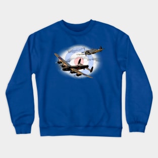 SPITFIRE AND LANCASTER aircraft Crewneck Sweatshirt